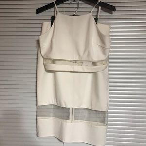 NWT White body con style two-piece set